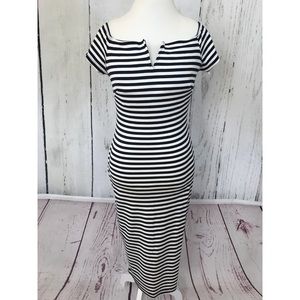 NWT Striped Off The Shoulder Dress